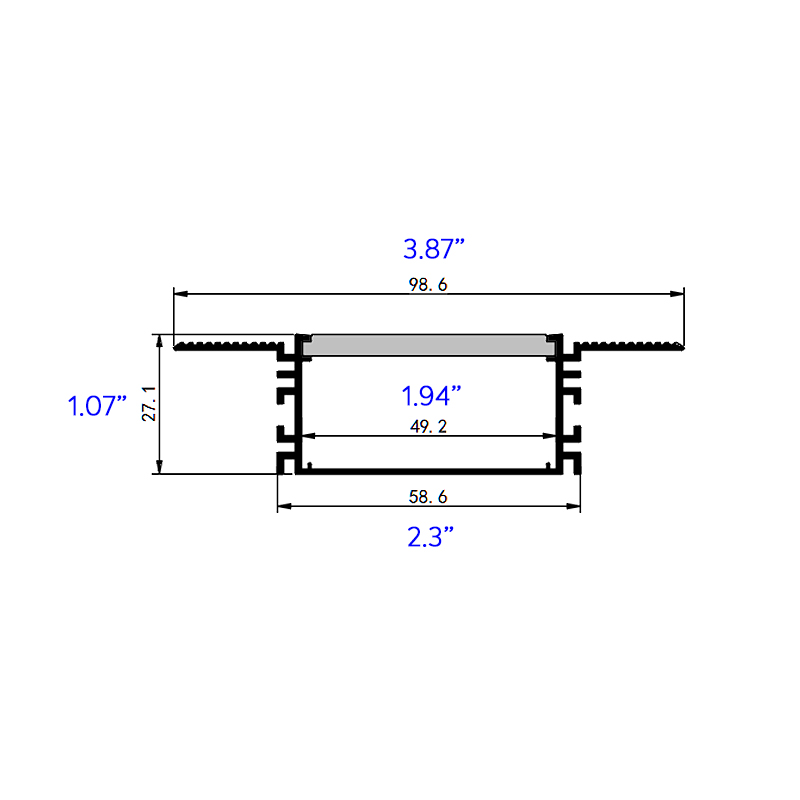 LR Series S Bend Large Flexible LED Strip Channel - 2 Inch Wide Light LR Series S Bend Large Flexible LED Strip Channel - 2 Inch Wide Light